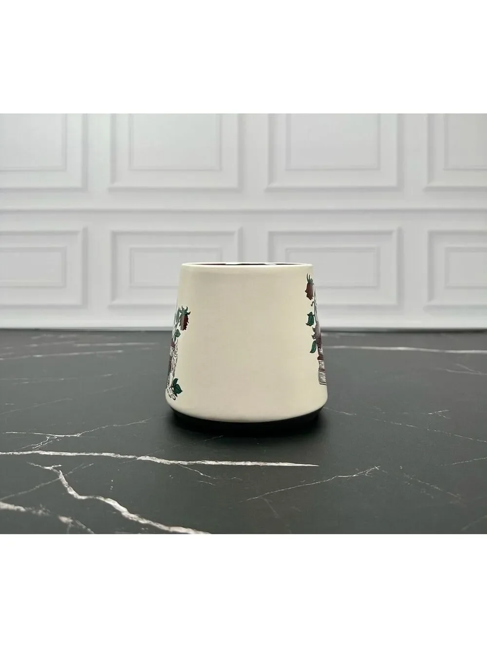 Sunday Morning Ceramics Mug with Skull, Books, and Roses Design Coffee Cup